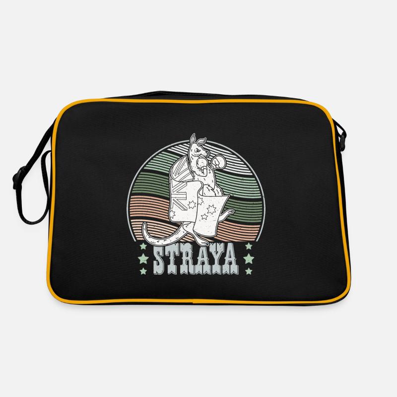 Australien Flagge Känguru Boxen Australier Retro Tasche