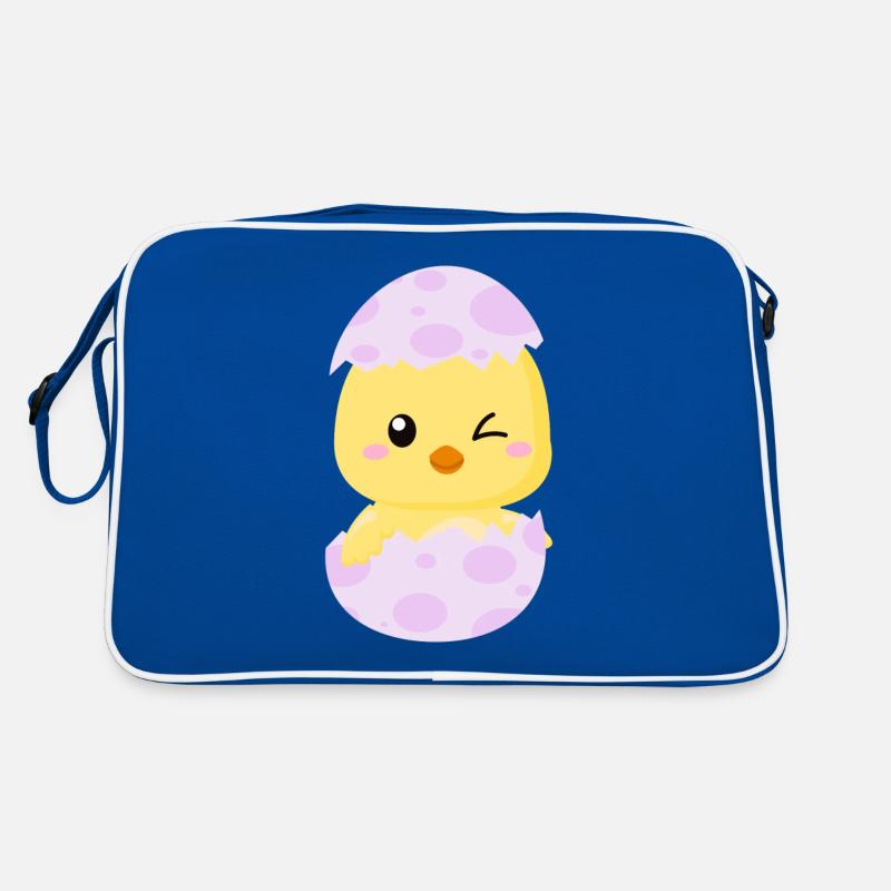 Mignon petit poussin dans une coquille d'oeuf Sac Retro