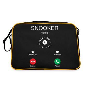 Snooker ruft an - Billard Pool Snooker Spieler - Retro Tasche - Schwarz/Gold - Hinten