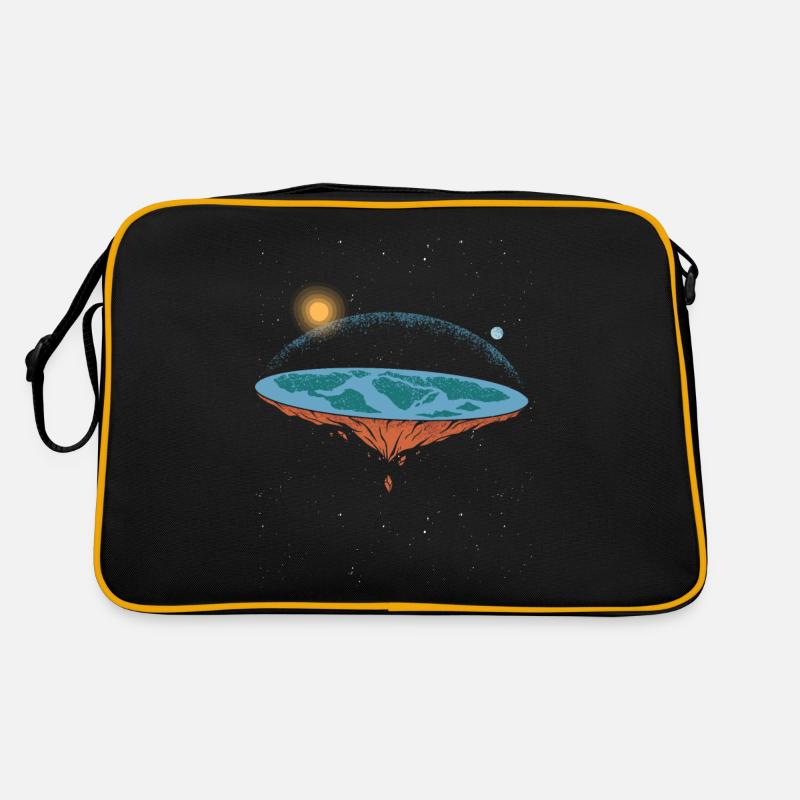 Flache Erde Scheibe Karte Universum Geschenk Retro Tasche