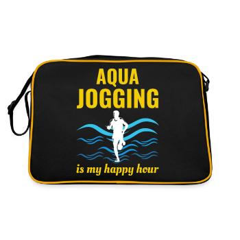 Deep Water Aqua jogging Pool Running Fitness - Retro Bag - black/gold - Back