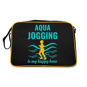Deep Water Aqua jogging Pool Running Fitness - Retro Bag - black/gold - Back