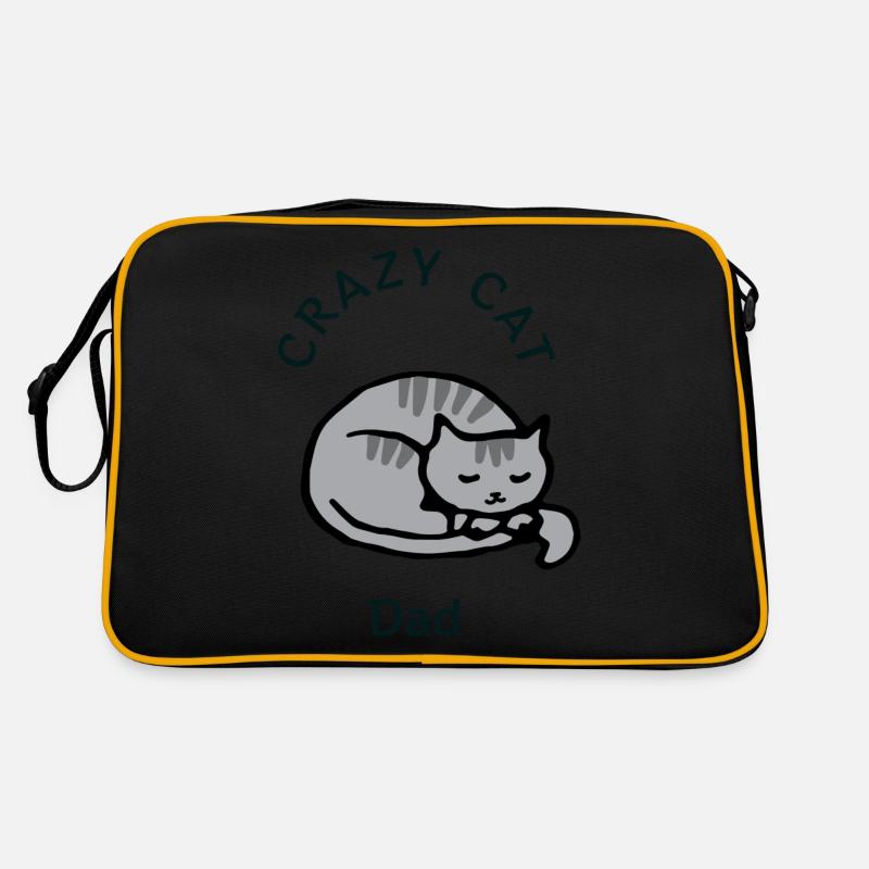 Crazy Cat Dad Retro Tasche