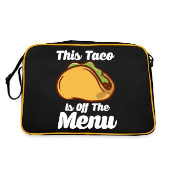 Dieser Taco steht nicht auf der Speisekarte - Retro Tasche - Schwarz/Gold - Hinten