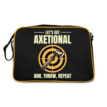Axe axe de lancer Bullseye Aim Throw Repeat - Sac Retro - noir/or - Dos