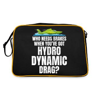 Hydroplane Racing Hydrodynamic Brakes Not Included - Retro Bag - black/gold - Back