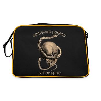 Design Gothique Crâne & Serpent - Sac Retro - noir/or - Dos