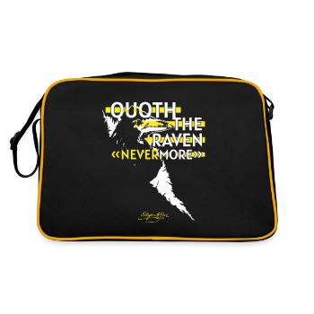 RavenEdgar Allan Poe, Poetry and Dark Academia - Retro Bag - black/gold - Back