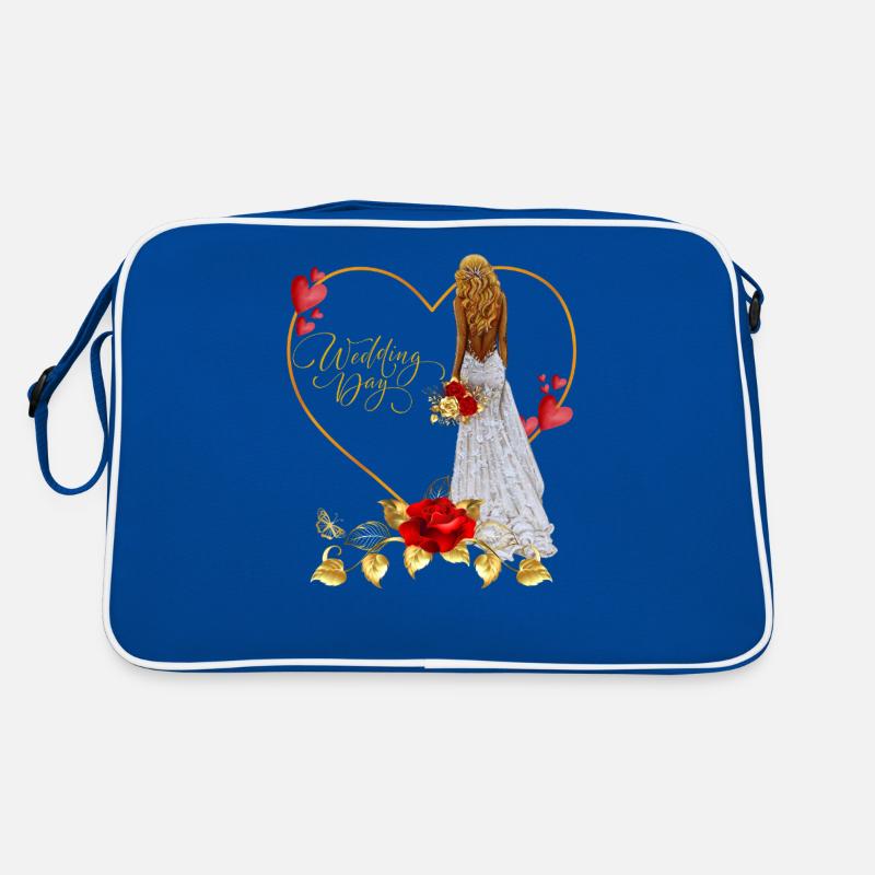 Red Rose Wedding Day Retro Bag
