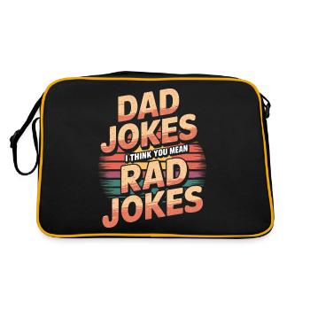 Dad Jokes I Think You Mean Rad Jokes 5 - Retro Tasche - Schwarz/Gold - Hinten