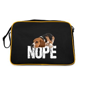 beagle dog - Retro Bag - black/gold - Back