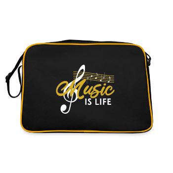 Musique musicale - Sac Retro - noir/or - Dos
