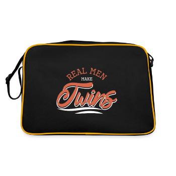Zwillinge - Retro Tasche - Schwarz/Gold - Hinten