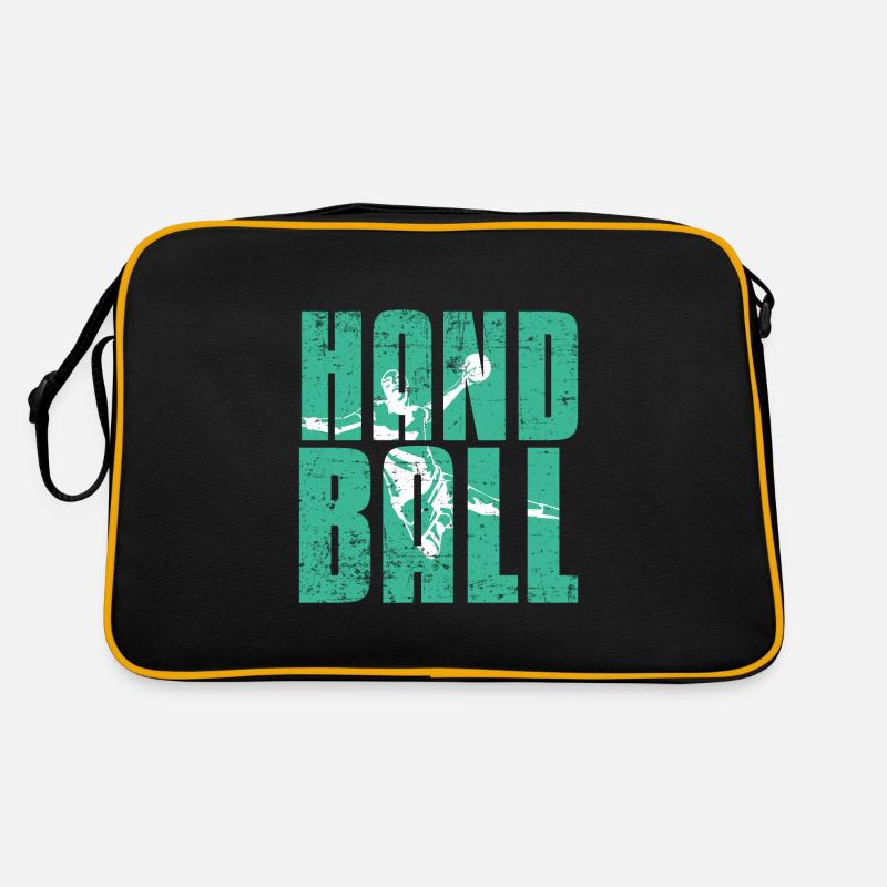 Handball - Retro Tasche - Schwarz/Gold