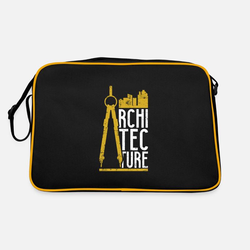 Die Architektur - Retro Tasche - Schwarz/Gold
