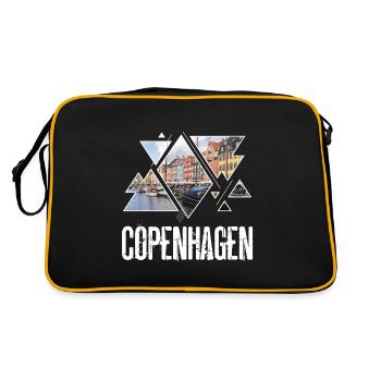 Copenhague Copenhague Danemark Skyline Ville - Sac Retro - noir/or - Dos