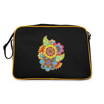Fleurs Mandala - Sac Retro - noir/or - Dos
