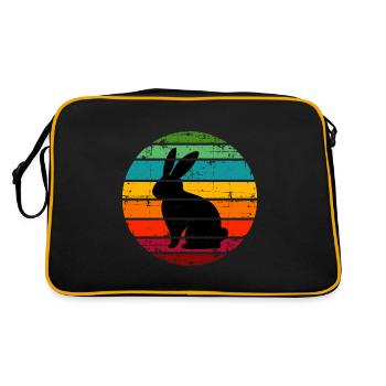 Hase - Retro Tasche - Schwarz/Gold - Hinten