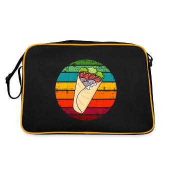 Kebab Shawarma Kebab Grill - Retro Tasche - Schwarz/Gold - Hinten