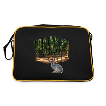 Forest 13 with Rabbit - Retro Bag - black/gold - Back