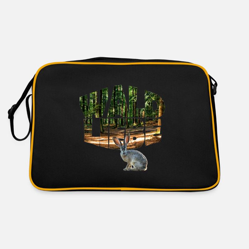 Forest 13 with Rabbit - Retro Bag - black/gold