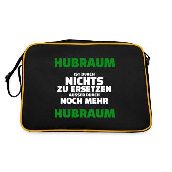 Hubraum Noch Mehr Fridays For Boliden Und Freibier - Retro Tasche - Schwarz/Gold - Hinten
