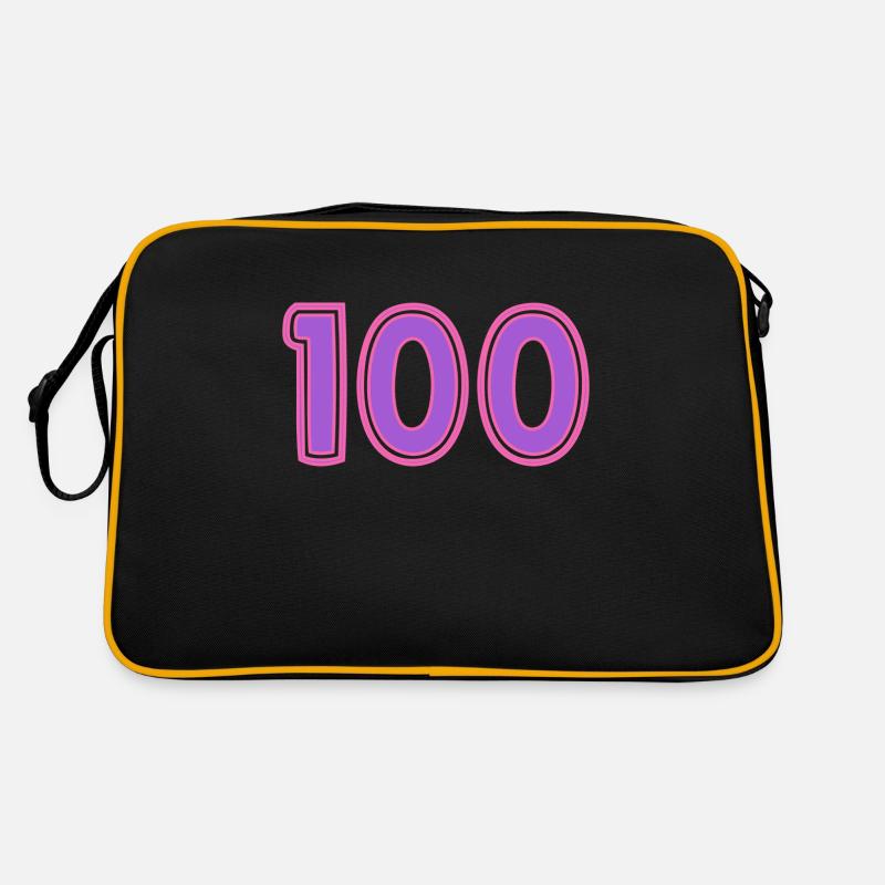 100. 100 ANS. 100e ANNIVERSAIRE - Sac Retro - noir/or