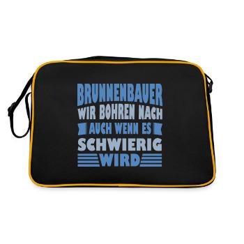 Un constructeur de puits dit que nous forons pour une idée cadeau - Sac Retro - noir/or - Dos