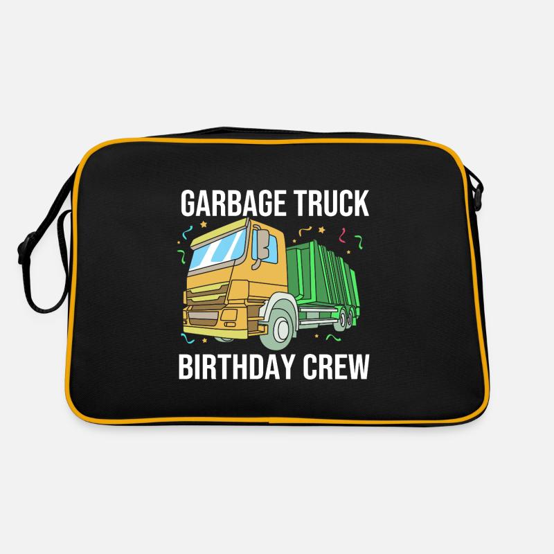 Garbage Can Garbage Truck Garbage Truck Garbage Man Retro Bag