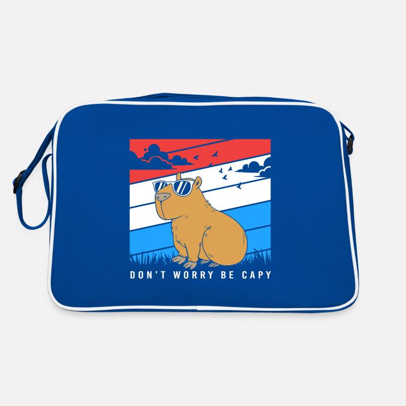 Dont Worry Be Capy Capybara Retro Tasche