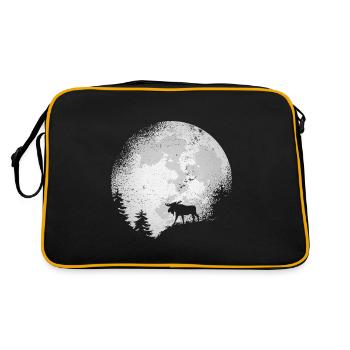 Moose Moose Moose Cow Antlers Full Moon Cadeau - Sac Retro - noir/or - Dos