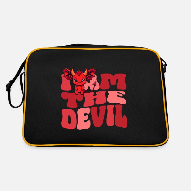Teufel Devil böse Hausdrachen Ehefrau Retro Tasche