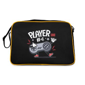 Gamer Player 4 console jeux video Famille - Sac Retro - noir/or - Dos