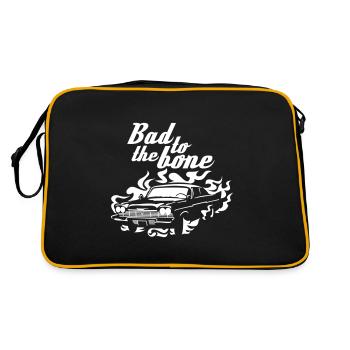 Bad to the bone - Retro Tasche - Schwarz/Gold - Hinten