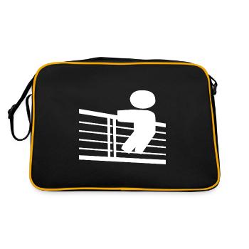 Fan in the stadium Football Outlook First row - Retro Bag - black/gold - Back