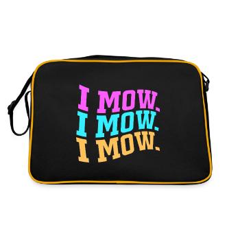 Rasen (Wiese) Rasenmäher - Retro Tasche - Schwarz/Gold - Hinten
