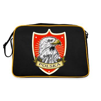 Polska, le design cool des armoiries polonaises - Sac Retro - noir/or - Dos