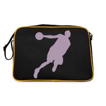 Silhouette de basketteur, design sportif dynamique - Sac Retro - noir/or - Dos