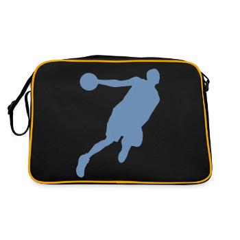 Silhouette de basketteur, design sportif dynamique - Sac Retro - noir/or - Dos