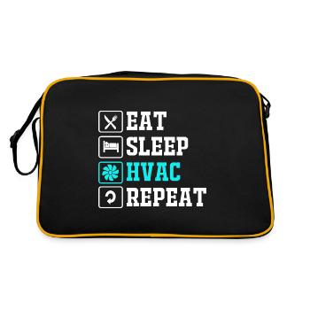Technician Air Conditioning Technician Refrigeration Technician Heating - Retro Bag - black/gold - Back