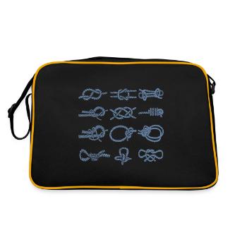 Sail knot - Palstek Schotstek Fool's knot - Retro Bag - black/gold - Back