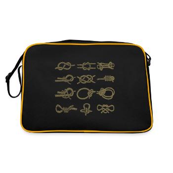Sail knot - Palstek Schotstek Fool's knot - Retro Bag - black/gold - Back