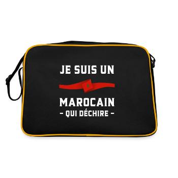 Je Suis Un Marocain Qui Déchire Maroc - Sac Retro - noir/or - Dos