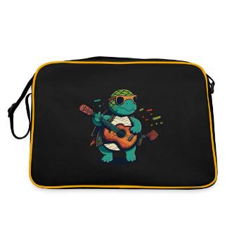 TORTUE TOON - Sac Retro - noir/or - Dos