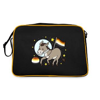Donkey Astronaute Gay Bear Pride - Sac Retro - noir/or - Dos