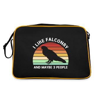 Fauconnerie Chirp Falcon - Sac Retro - noir/or - Dos