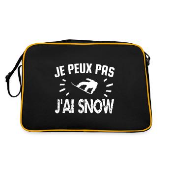 je peux pas j'ai snow - Sac Retro - noir/or - Dos