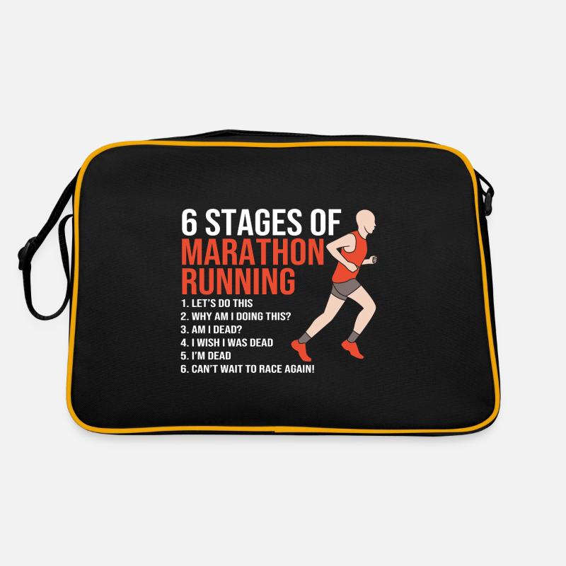 Marathon Halbmarathon Marathonläufer Retro Tasche