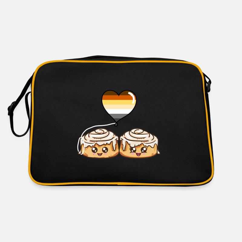 Cinnamon Roll Paar Gay Bear Pride Retro Tasche