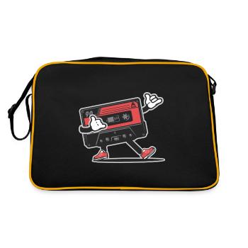 Retro music vintage audio cassette - Retro Bag - black/gold - Back